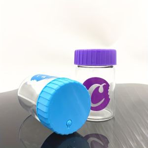 1Pc Glass Jar with Led Light Smoking Storage Bottle Light-Up Air Tight Magnifying Viewing Multi-Use Container