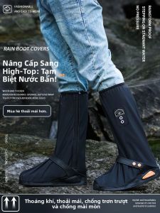 KeyRu | Waterproof Anti-slip Thickened Durable Rain Shoe Covers Mens High-top