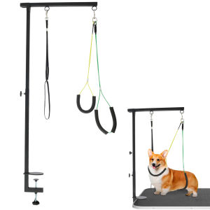 Dog Grooming Table Arm Iron Pet Grooming Stand with Clamp Adjustable Fixed Dog Beauty Stand for Pet Nail Clipping Haircut