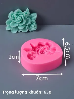 Khuôn Silicon Làm Nến Hình Hoa Plumeria Và Gardenia Để Tự Làm Xà Phòng Thủ Công Nến Thơm Sáp Đậu Nành Đồ Trang Trí Nhà Cửa Đồ Trang Trí Thạch Cao