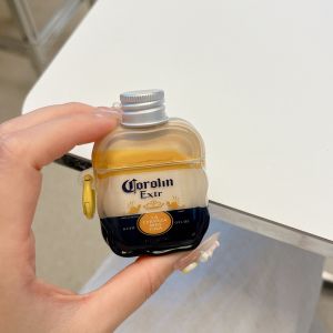 Creative Corona Beer Design Transparent Bluetooth Wireless AirPods Pro3 Case Protective Cover for Apple Gen 1 2 3 4 Headphones