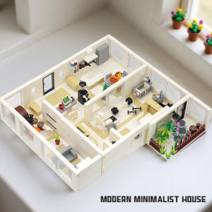 MOC House Building Blocks Toys Sets Mini Furniture Blocks Toys DIY Bricks Toys for Kids Birthday Gifts Home Decoration