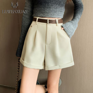 Casual Suit Shorts High Waist Loose Wide Leg Pants Womens Summer New Style Spring Autumn plus Size Versatile Comfortable Shorts