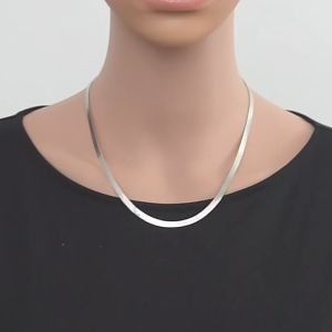 Kalung Desain Unik Cowok & Cewek: Kalung Titanium Gepeng Pipih