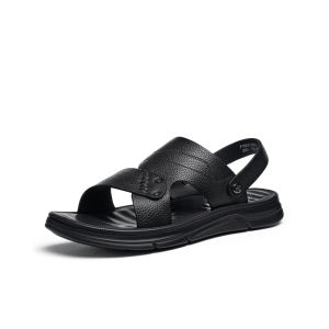 CAMEL | Leather Mens Breathable Beach Slippers