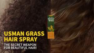 Usman Natural Grass Hair Serum Spray - Reverse Thinning Boost Growth & Darkening Scalp Care Usma Mist for Women & Men