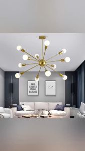 8-light/12 light modern retro industrial attic pendant light industrial style pendant light Nordic modern ceiling light