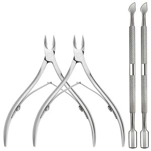 1/2/4/6pcs Professional Stainless Steel Nail Cutter Scissor Nippers Multifunctional Cuticle PusherErgonomic Design for Manicure