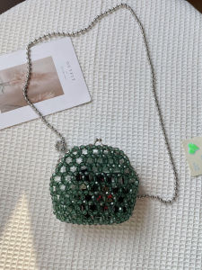 Fancy Mini Bag Coin Purse Finished DIY Handmade Beading Material Set Earphone Bag Pearl Bag Crossbody