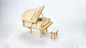 Đồ chơi lắp ghép gỗ 3D Mô hình Hộp nhạc Đàn Piano H607 Laser