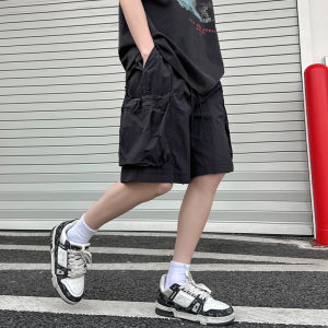 Pink Dopamine Parka Shorts Mens Summer American High Street Big Pocket Quick-Drying Pants Cityboy Shorts