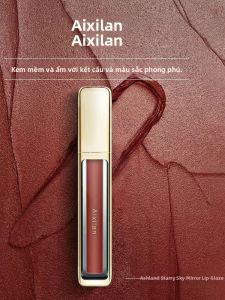 Son Môi Aixilan Velvet Matte Long-Lasting Lip Glaze Starry Sky Mirror Warm Brick Red 3.2g Son Môi Dưỡng Ẩm Lâu Trôi