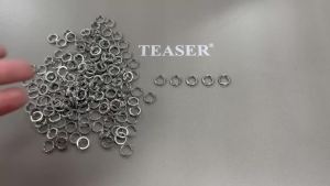 TEASER 200pcs/bag HT001 Stainless Steel Fishing Split Rings High Tensile Strength Fishing Ring Double Loop Line Connector