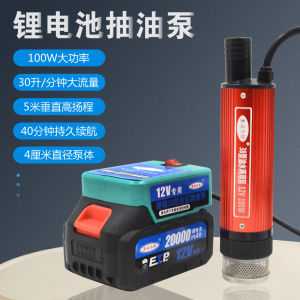 Portable 12V Lithium Electric Oil Pump Water Pump Battery Dual Use Mini Diesel Pump Diverging Vegetable Spraying Tool