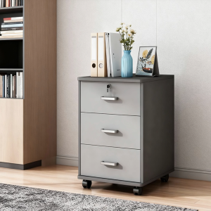 1pc Nordic Style Mobile Filing Cabinet Economical Lockable Side Cabinet Office Desk Storage Cabinet
