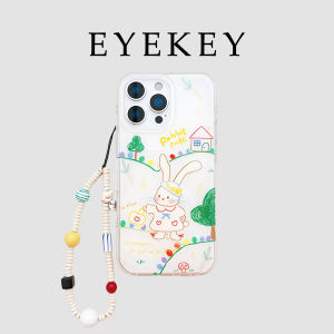 Cute Rabbit House Design Phone Case Full Protection for iPhone 16 pro Max Apple 15 17 pro Max New Model 13 with Chain Female 14