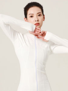 Womens Long Sleeve Yoga Sportswear Quick Dry Running Jacket Fitness Training Top CKUZ Spring 2024 New Arrival
