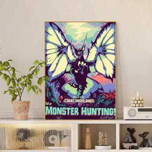 Game M-Monster Hunter Poster Versatile HD Waterproof Wall Art Self-Adhesive Decor for Any Space Ideal Gift