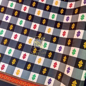 Kain bali motif poleng bsw catur kotak hitam putih meteran