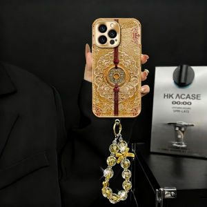 Waterdrop Glue Phone Case for Apple Huawei Honor Oppo Vivo Xiaomi Full Cover Anti-fall Pura70 Women with Bracelet Attractive Protective Cover