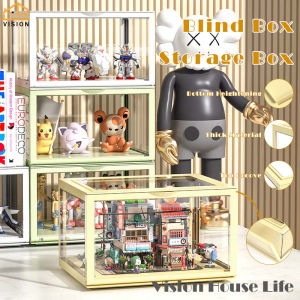 Vision Nordic Transparent Toy Storage Box Doll Model Display Box Magnetic Absorption Cabinet Dust-proof Display Shelf