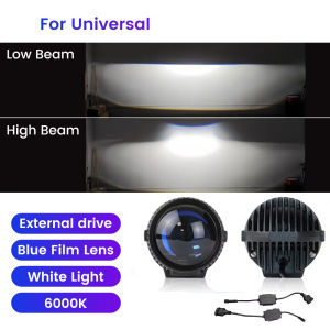 For Toyota 2.0 Inch Mini Projector Lens Bi LED Fog Lamp CSP Chip white Light 6500K Led Fog Light Headlight