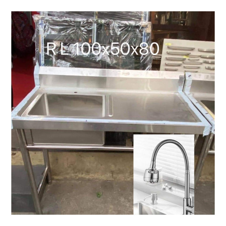 COMPLETE SET (with faucet) Sink with Stand and Dry Board/Preparation