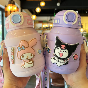 Childrens Food Grade 316 Stainless Steel Insulated Water Bottle Straw Cup School Specialty Girl Student Drinking Flask Container