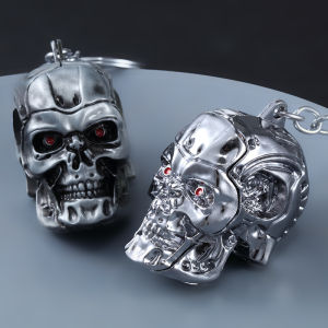 ขายร้อน Terminator Skull HEAD พวงกุญแจผู้ชายผู้หญิงแฟชั่นจี้ Keyring เครื่องประดับกุญแจรถอุปกรณ์เสริม