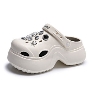 NB CROSS | NB CROSS Flagship Store Womens Thick Heel Slip-On Sandals Summer New Style Comfortable EVA Material Sweet Style Flat Shoes