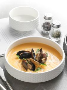 New 2025 Ceramic Bowl Microwave Safe Soup Bowl Rice Bowl Home Use Salad Bowl Advanced Feeling Japanese Style Porcelain Bowl