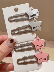 AISHG ที่หนีบผมกิ๊บติดผมโลหะสไตล์ Y2K ผมหน้าม้ากิ๊ปติดผมดาวหวานและเย็นสำหรับเด็กผู้หญิงเครื่องประดับผมแฟชั่น