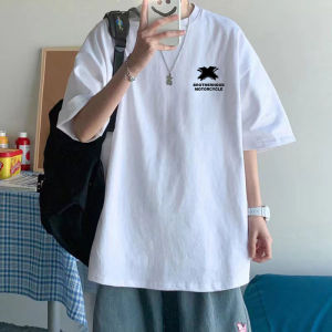 Áo Thun Nam Tay Ngắn Phong Cách Hồng Kông Mùa Hè Mới Rộng Rãi Thường Ngày Cotton Nguyên Chất Thời Trang Cặp Đôi in Họa Tiết 3D