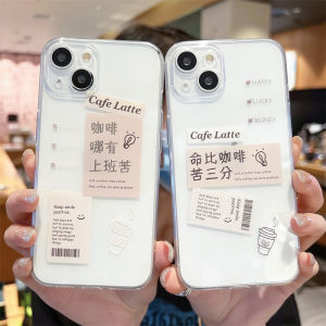 Ins Inspired Creative Text Couple Phone Case for iPhone 14 pro Max Soft Silicon Cover Compatible with Apple 13 12 Mini Transparent