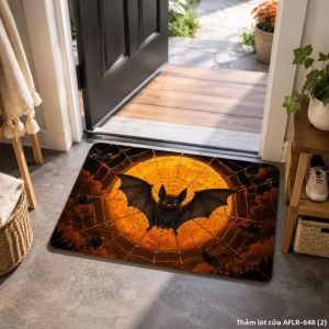VIKAMA Halloween Bát Moon Cây Héo Rũ Thảm Cửa Chống Trượt Gothic Đêm Ma Quái Thảm Trong Nhà Thảm Để Vào Nhà Trang Trí Nhà Cửa