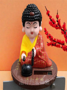 Solar Energy Buddha & Automatic Nodding Head: Safe Car Interior Design