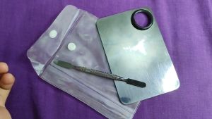Mixing Pallet Spatula Stainles Makeup Foundation Eyeshadow Pencampur