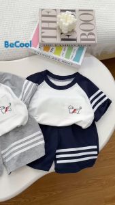 Bộ Cộc Tay Túi Chó Cho Bé Trai BECOOL Bộ Đồ Mặc Hè Chất Cotton Co Giãn 4C Cho Bé Từ 8-27kg