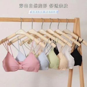 GanLai Women Bra Bow Smear Bra Beautiful Back Strap Wrapped Chest No Steel Ring Girl Bra Thread Bottom Underwear for Women