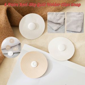 6 Pairs Quilt Holder Clips Snap Anti-Slip Anti-Runaway Quilt Fastener Bed Sheet Blanket Fixer Pins