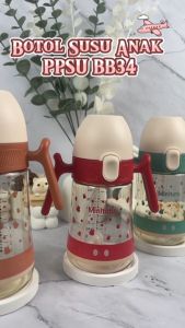 Botol Minum Anak Karakter PPSU Botol Susu Bayi Indikator Berubah Warna Anti Tumpah Wide Neck BB34
