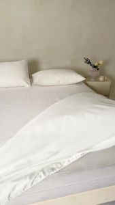 100% Cotton Bed Sheet Set Modern Solid Flat Sheet+Fitted Sheet+Pillowcase Breathable Pure Cotton Full Sheet Set For Home Hotel