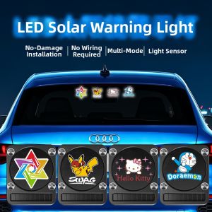 NAILI | Solar LED Car Atmosphere Light Warning Blinking Eye Light