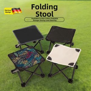 Foldable Outdoor Stool with Backrest