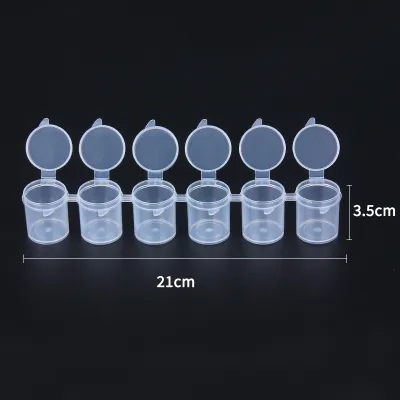 5/10 Strips Paint Pots Strips2/3/5/10/15Ml Empty Paint Cup Pots with Lids for Classrooms Paintings Art Festivals