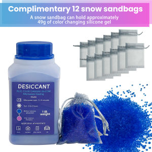 465g +12 bags Reusable Silica Gel Waterproof Beads Moisture Absorber Electronic Product Desiccant Moisture Absorber Dehumidifie