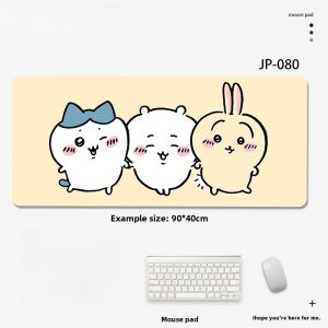 Chiikawa Oversized Anime Mousepad for Women Office Desktop Pad Keyboard Computer Pad Home Use Comfortable Rubber Material