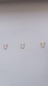 1Pc Chic U-Shape Non-Piercing Nose Ring - Simplistic Hip Hop Style Inlaid Cubic Zirconia Fake Nose Clip