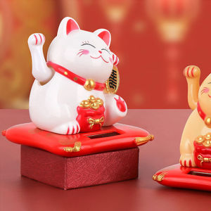 Kucing Maneki Solar/Pajangan Kucing Hoki/Patung Kucing Hoki/Lucky Cat Solar
