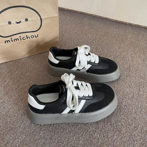 plus Size Womens Shoes German Training Shoe Spring New Wide Foot Ladies White Sneakers Foot Slimming Board Shoes Women